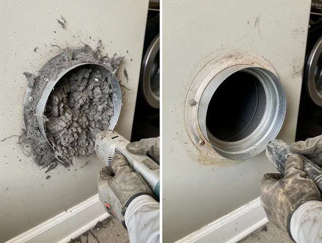 Professional clogged vent cleaning by Maynard Dryer Vent Cleaning in Maynard