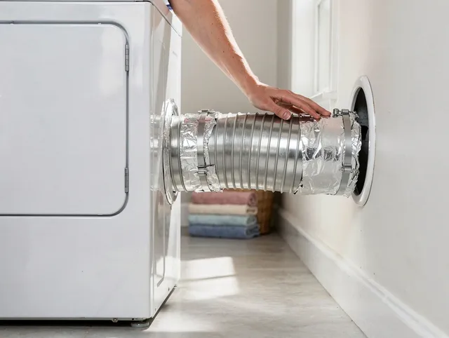Professional dryer vent hose installation by Maynard Dryer Vent Cleaning in Maynard